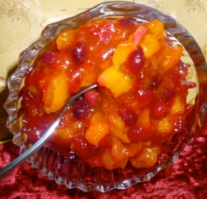 Cranberry Sauce with Dried Apricots and Cardamom