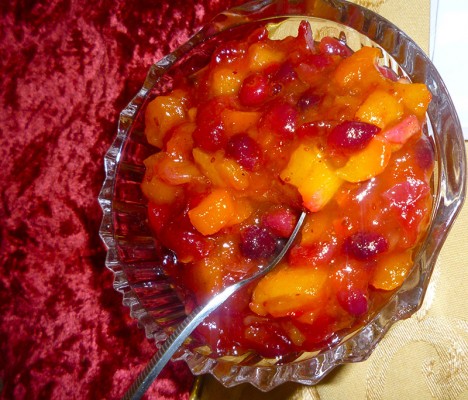 Cranberry Sauce with Dried Apricots and Cardamom