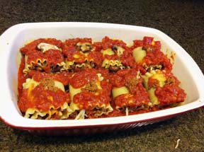 Vegetarian and-Meat-Lasagna in one Dish