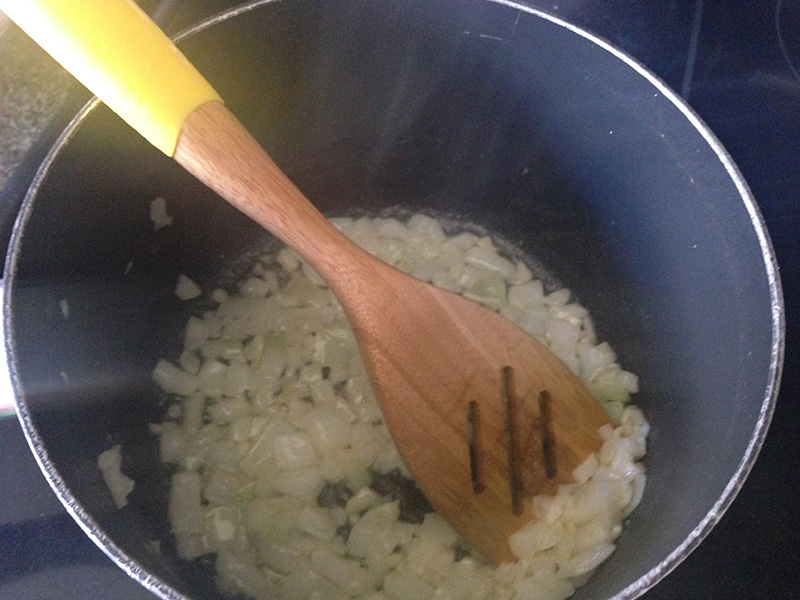 sautéed onion and garlic